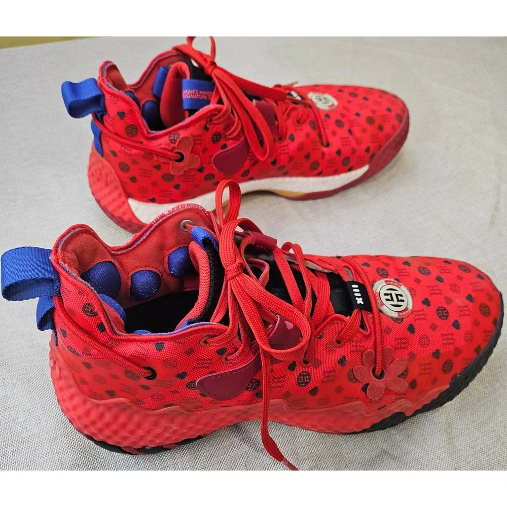 Adidas Harden Vol. 6 Basketball Shoes Mens 9.5 Red Blue‎ Casino HQ3884
